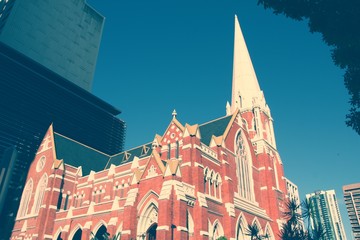 Brisbane, Australia. Vintage filtered colors style.