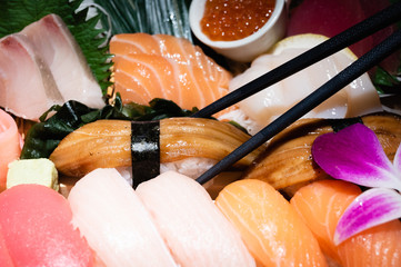 Mixed Sashimi With Beautiful Decoration