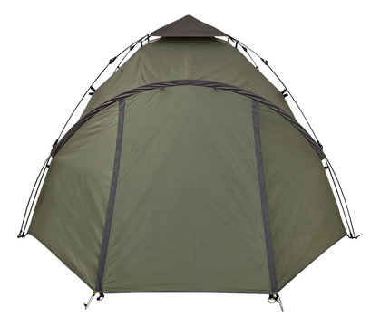 Army green lightweight shelter / tent for camping , travelling and fishing with clipping path