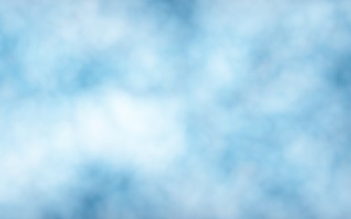 Background of abstract white color smoke isolated on blue color background. The wall of white fog. 3D illustration