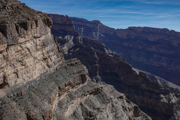 Wadi Ghul aka Grand Canyon of Oman in Jebel Shams Mountains