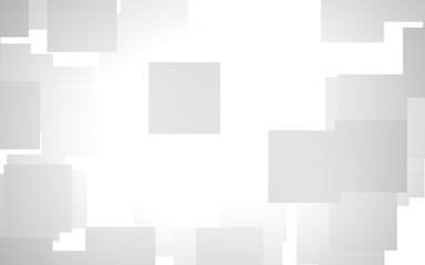 White abstract background. Misty backdrop with grey squares. 3D illustration