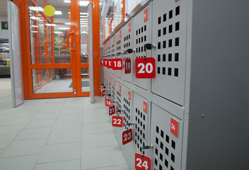 storage lockers in the store