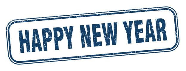 happy new year stamp. happy new year square grunge sign. label