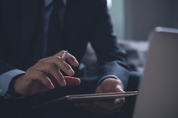 Businessman working in office