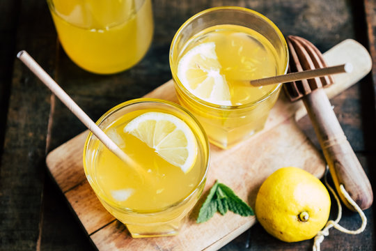 Citronnade fraiche fait maison - Boisson rafraichissante et hydratante