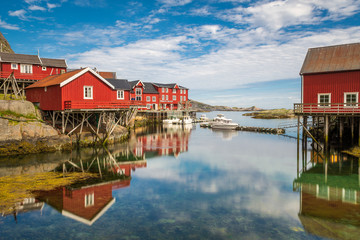 Obraz premium Vista panoramica di Å, Isole Lofoten, Lofoten Norvegia