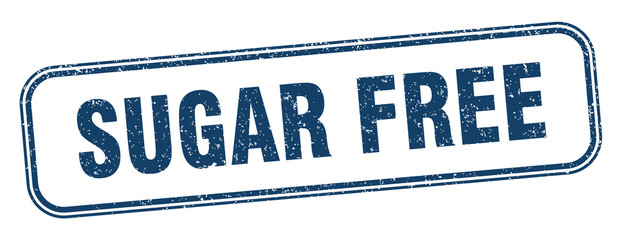 sugar free stamp. sugar free square grunge sign. label