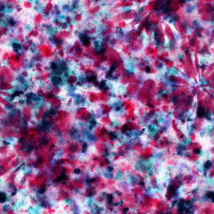 Tie dye shibori seamless pattern. Watercolour abstract texture.