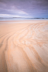 Sunrise on a beach on the Galician coast
