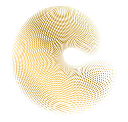 golden Design elements 3d shell swirl circle elegant form06