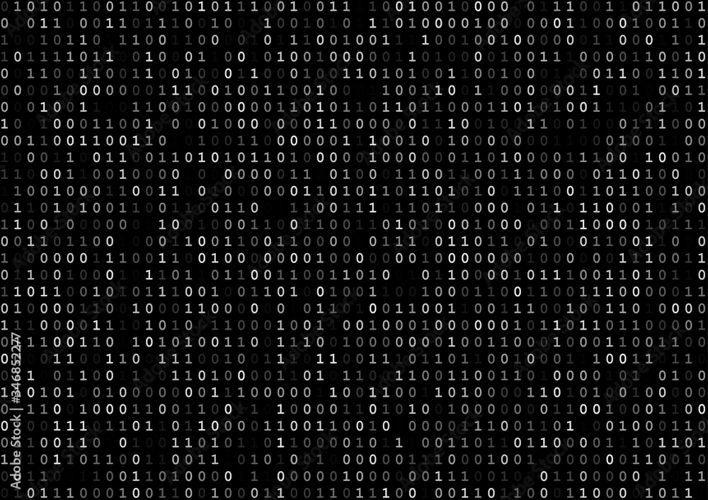 Fototapete dark binary code