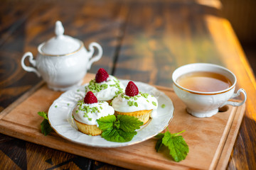 cup of tea with cake