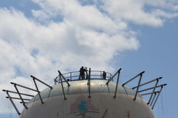 restoration of of communications on a water tower