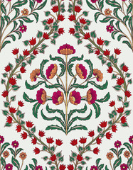 Hand-drawn Seamless Pattern Design, Paisley Style