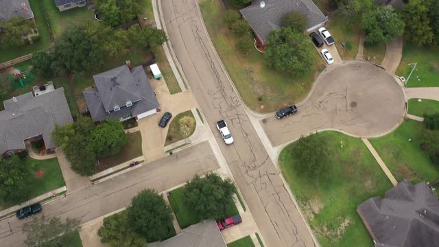 Tracking a White Dually Pickup in a Residential Neighborhood, Bryan, Texas, USA