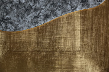 fondo abstracto con texturas en papel sobre metal dorado