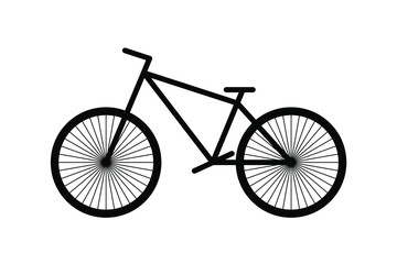 Bicycle icon vector isolated on white background. Stock illustration