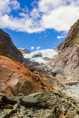 Franz Joseph Glacier Landscapes.  Stone and Ice. New Zealand, South Island