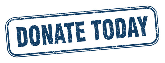 donate today stamp. donate today square grunge sign. label