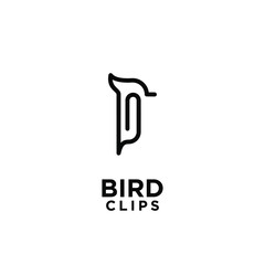 simple pencil clip logo icon design template