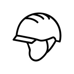 safety helmet with visor icon vector. safety helmet with visor sign. isolated contour symbol illustration