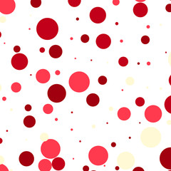 Festive colorful round confetti background. Vector illustration for the design of holidays, cards, posters, sites, carnivals, birthdays and children s parties. red balls. eps 10