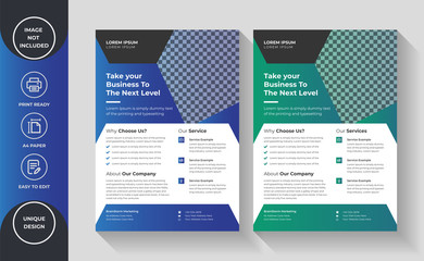 Obraz premium Corporate Business Flyer Template design, Business abstract vector template, Brochure design, cover modern layout, annual report, poster, flyer in A4