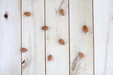 Healthy food, nuts on a wooden background