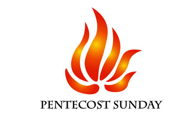 Pentecost Sunday Special, Typography for print or use as poster, card, flyer or T Shirt 