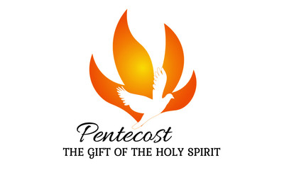 Pentecost Sunday Special, Typography for print or use as poster, card, flyer or T Shirt 