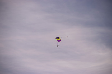 Obraz na płótnie Canvas Paragliding over Fox Glacier, South Island, New Zealand
