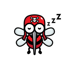 cute mosquito mascot vector design