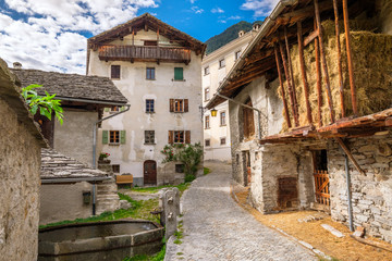 When walking in the Val Bregaglia (Graubünden, Switzerland) one passes through the gorgeous village of Soglio in the district of Maloja in the Swiss canton of Graubünden close to the Italian border. 