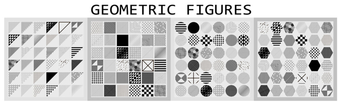 Geometric Shapes - Triangle, Circle, Square, Hexagon