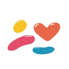 カラフルなグミのイラスト