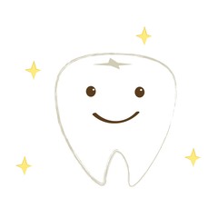 ピカピカの歯のイメージイラスト