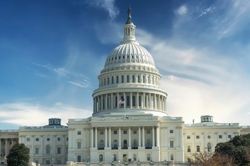 Naklejka premium Washington DC, US Capitol Building 