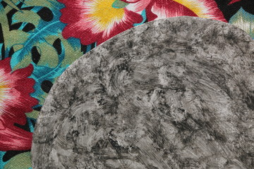 fondo abstracto gris con texturas textiles florales 