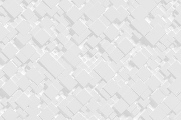 White cubes abstract background - chaotic pattern.