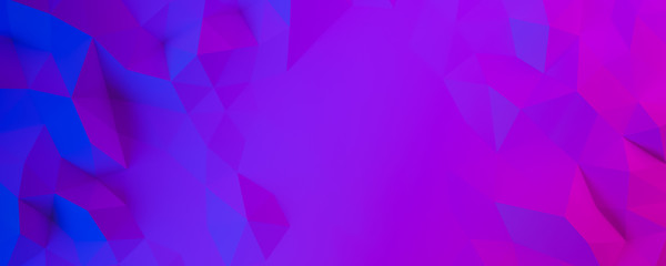 Low polygonal purple background - 3d rendering.