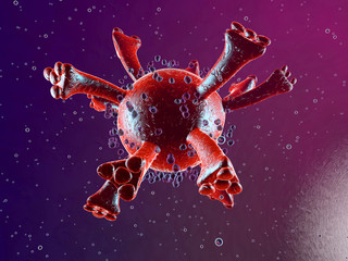 Obraz na płótnie Canvas Coronavirus aka Covid-19 Virus visualisation