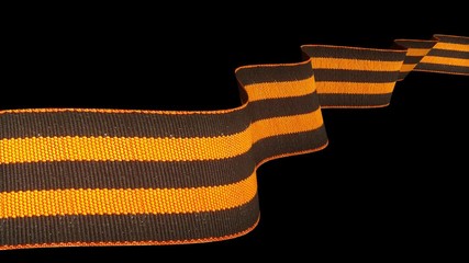 Ribbon of Saint George Animation with Alpha channel