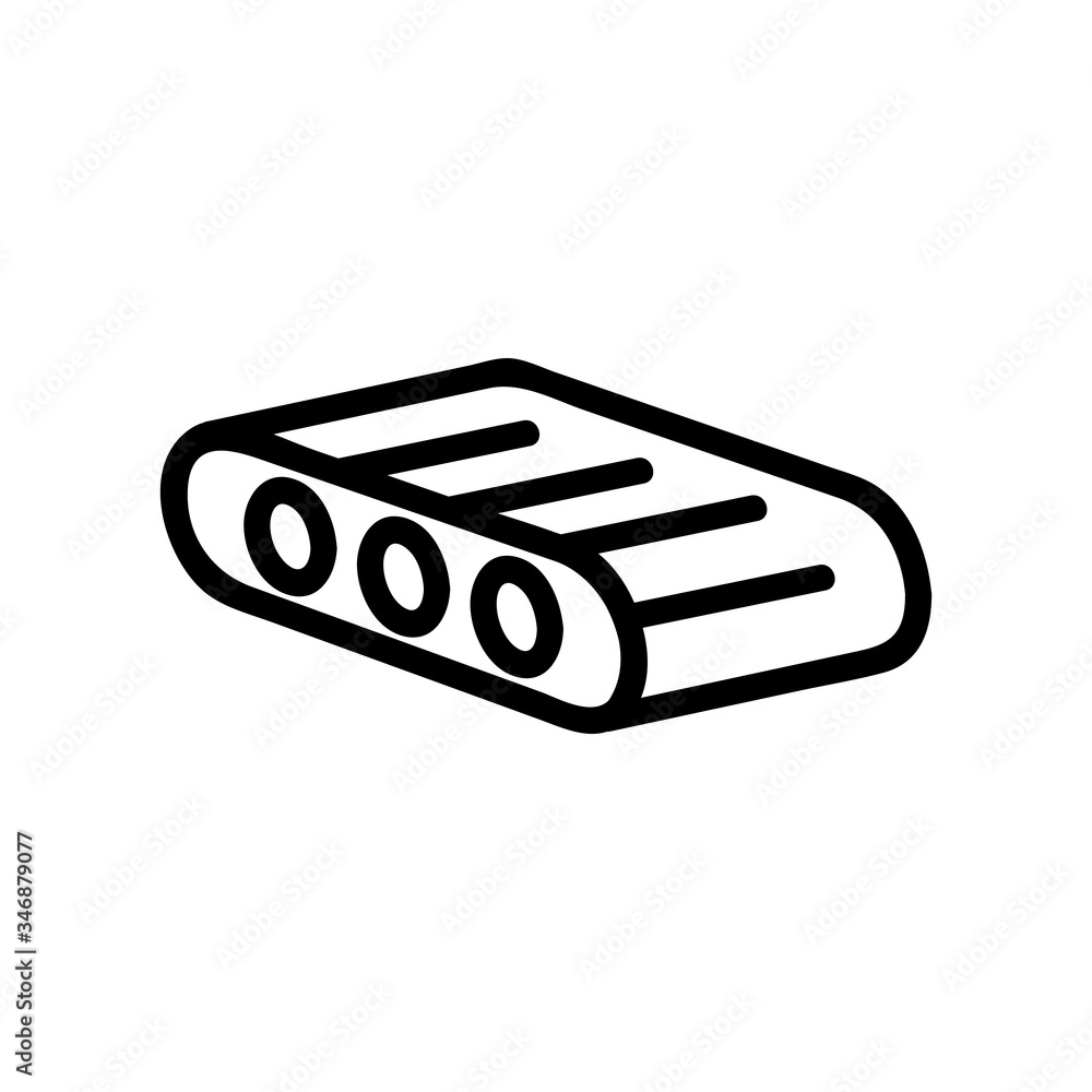 Poster assembly line side view icon vector. assembly line side view sign. isolated contour symbol illustrat