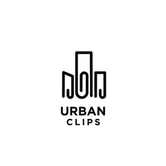 simple  urban clip logo icon design template