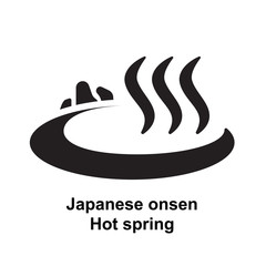 Japanese onsen icon isolate on white background vector illustration.