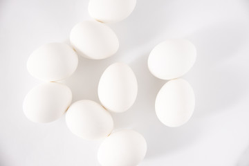 .eggs on a white background food easter