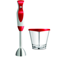 
Modern bright red technological appliance for the kitchen