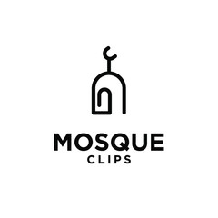 simple clip logo icon design template