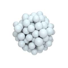 Abstract white background with spheres